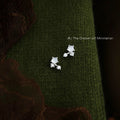 Silver Tone Clear Stone Bow And Pearl Drop Mini Stud Earrings view 4