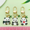 Panda Charm Keychains Featuring White Apple Across 54 Pictured Variations view 4