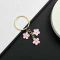 White Purple and Pink Blossom Pearl-Look Keychains view 8