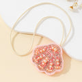 Beaded Pink Scallop Shell Charm Pendant With Pearl Accents view 4