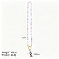 Painted Fish And Pearl Look Star Charm Beaded Necklace view 6