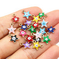 Enamel Evil Eye Star Charms in Eleven Color Styles view 4
