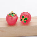 Twelve-Color Translucent Apple Glass Charm Collection view 12