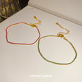 Gold Tone Square Crystal Tennis Bracelets Green Or Magenta view 4