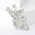Crystal Phoenix Brooch in Gold and Silver Tones Jacket and Scarf Accessory view 6