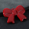 Glossy Acrylic Bow Ribbon Charm Pendant Seven Colors view 10