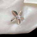 Metal Teardrop Open Ring Flower Pearl Ring 3 Styles view 8