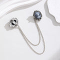 Silver Tone Woman Portrait Metal Brooch Pin for Jackets and Lapels view 3