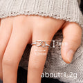 Silver Tone Double Open Heart Ring With Clear Stone Shoulders view 4