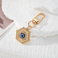 Evil Eye Alloy Keychains Disc Hexagon Heart 4 Styles view 3