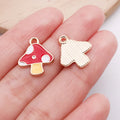 Enamel Zinc Alloy Mushroom House Thanksgiving Charm Pendant for DIY Necklace Bracelet