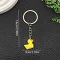 Five Colorful Mini Resin Duck Metal Keychain Designs view 8