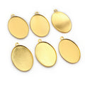 Oval Pendant Bezel Settings With Loop in Seven Finishes view 7