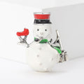 Snowman Brooch In 1 Style With Polished Metal And Decorative Details view 6