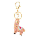 Jeweled Alpaca Keychains in Three Colors with Braided and Plain Loops view 5