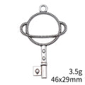 Ringed Planet Open Frame Charm In Antique Bronze And Antique Silver For Jewelry Making view 5