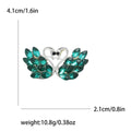 Twin Swan Heart Rhinestone Brooch Crystal Wing Pin view 7