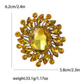 Oval Crystal Sunburst Brooch in Eleven Jewel Tone Colorways view 8