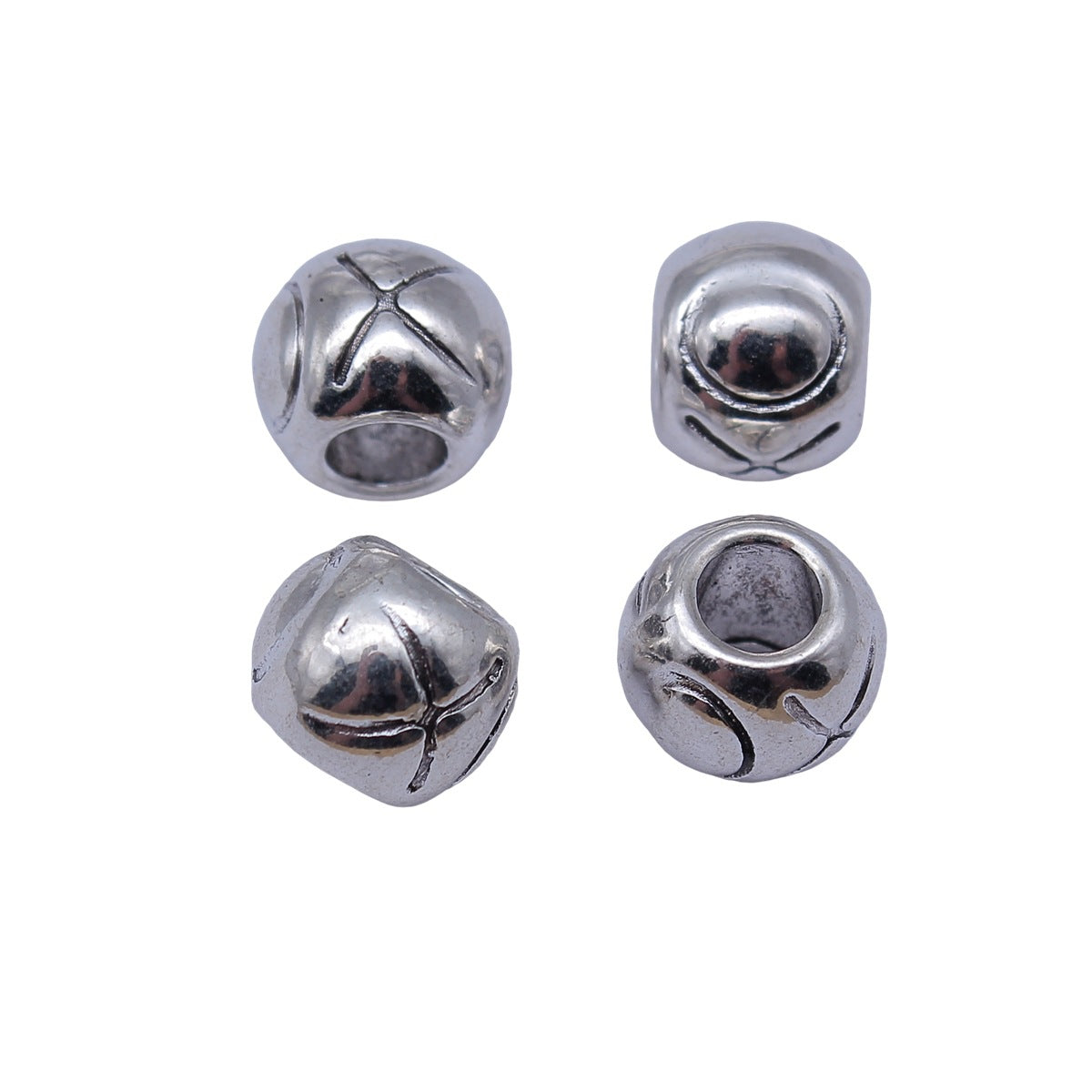 9.5x9.5x7.9mm 2.1g Antique Silver Zinc Alloy XO Large Hole Beads for DIY Bracelet Necklace Jewelry Making