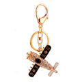 Rhinestone Aircraft, Car And Motorcycle Metal Keychains, 19 Styles view 5
