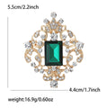 Gold Filigree Center Gem Rhinestone Brooch Four Colors view 6