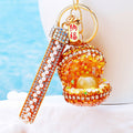 Jeweled Treasure Shell Keychains in Starry Glitter Pearl and Bubble Styles view 9