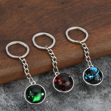Zodiac Constellation Cabochon Metal Keychains in 12 Styles