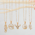 Gold Tone Crystal Animal Pendant Necklaces in Five Designs view 1