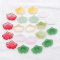 Ginkgo Leaf Glass Charms in Eight Individual Color Finishes view 2