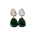 Stone Look Geometric Drop Earrings in Three Colorways view 5