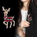 Gold Tone Christmas Reindeer Metal Brooch Pin for Jackets and Lapels view 4