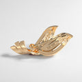 Blue Silver Tone Leaf Crystal Two Designs Metal Brooch Pin 2.2 x 5 cm view 3