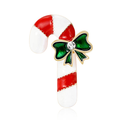 Candy cane with bow shown from the front
