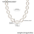 Oval Link Necklace and Bracelet Collection in Three Finishes view 6
