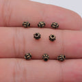 Tiny Flower Spacer Beads in Three Antique Metal Finishes view 5