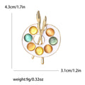 Artist Paint Palette Brooch Multicolor or White Base view 7
