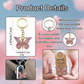 Pink Purple Butterfly Acrylic Keychain Mixed Rings view 4