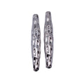 Hammered Tapered Tube Metal Beads in Antique Silver Tone view 4