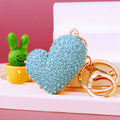 Offset Crystal Heart Keychains with Fortune Cords and Loose Loops view 9