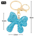 Rhinestone Bow Keychain Gold Ring Braided Cord 15 Styles view 4