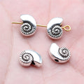 8x11mm 1.3g Multicolor Zinc Alloy Conch Loose Metal Beads for Ocean Theme DIY Jewelry Making
