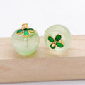 Twelve-Color Translucent Apple Glass Charm Collection view 9