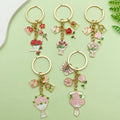 Rose, Sunflower and Flower Charm Keychains Featuring Pink Rose Across 50 Variations view 4