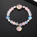 Translucent Bead Stretch Bracelets with Cat Paw Glass Charms view 8