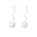 Eight White Petal Flower Long Dangle Earring Designs view 5