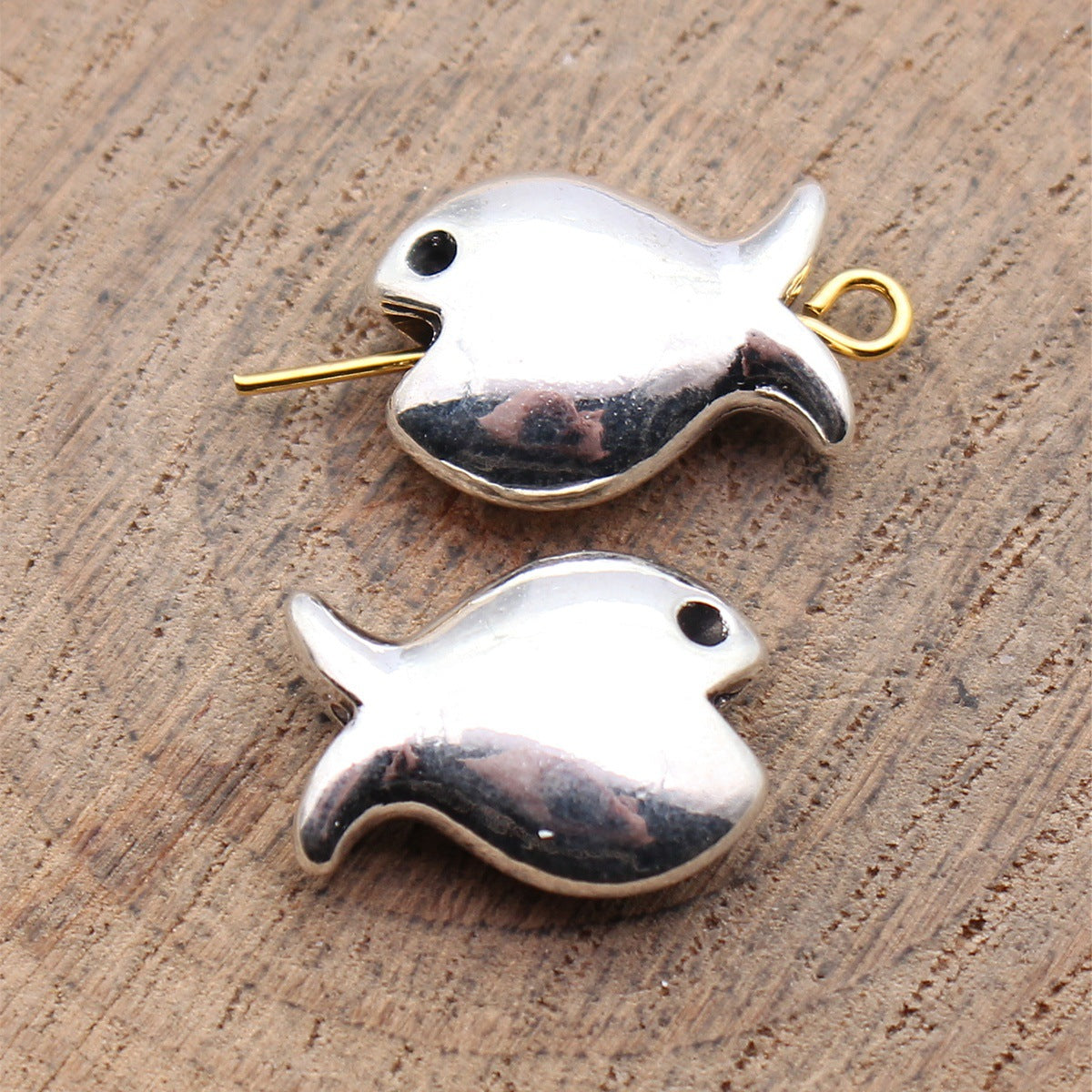 16x12x5.4mm 2.8g Antique Silver Tone Zinc Alloy Fish Loose Metal Beads for DIY Bracelet Jewelry