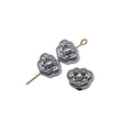 Antique Silver Floral Lock Shaped Bead for Jewelry Making view 4