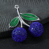 Silver-Tone Large Blue
