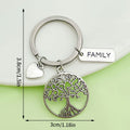 Metal Tree Of Life Keychains With Heart And Word Charms, 5 Styles view 1