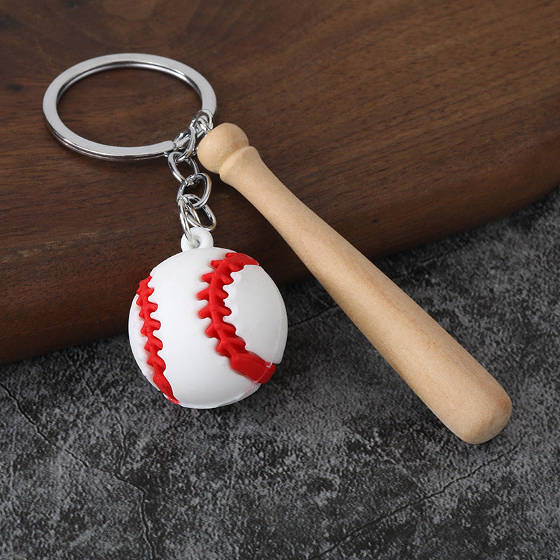 Creative PVC Baseball Keychain Set Sports Gift Accessory